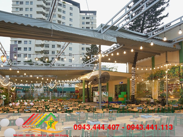 Mái che quán nướng - Thi công che mái quán BBQ